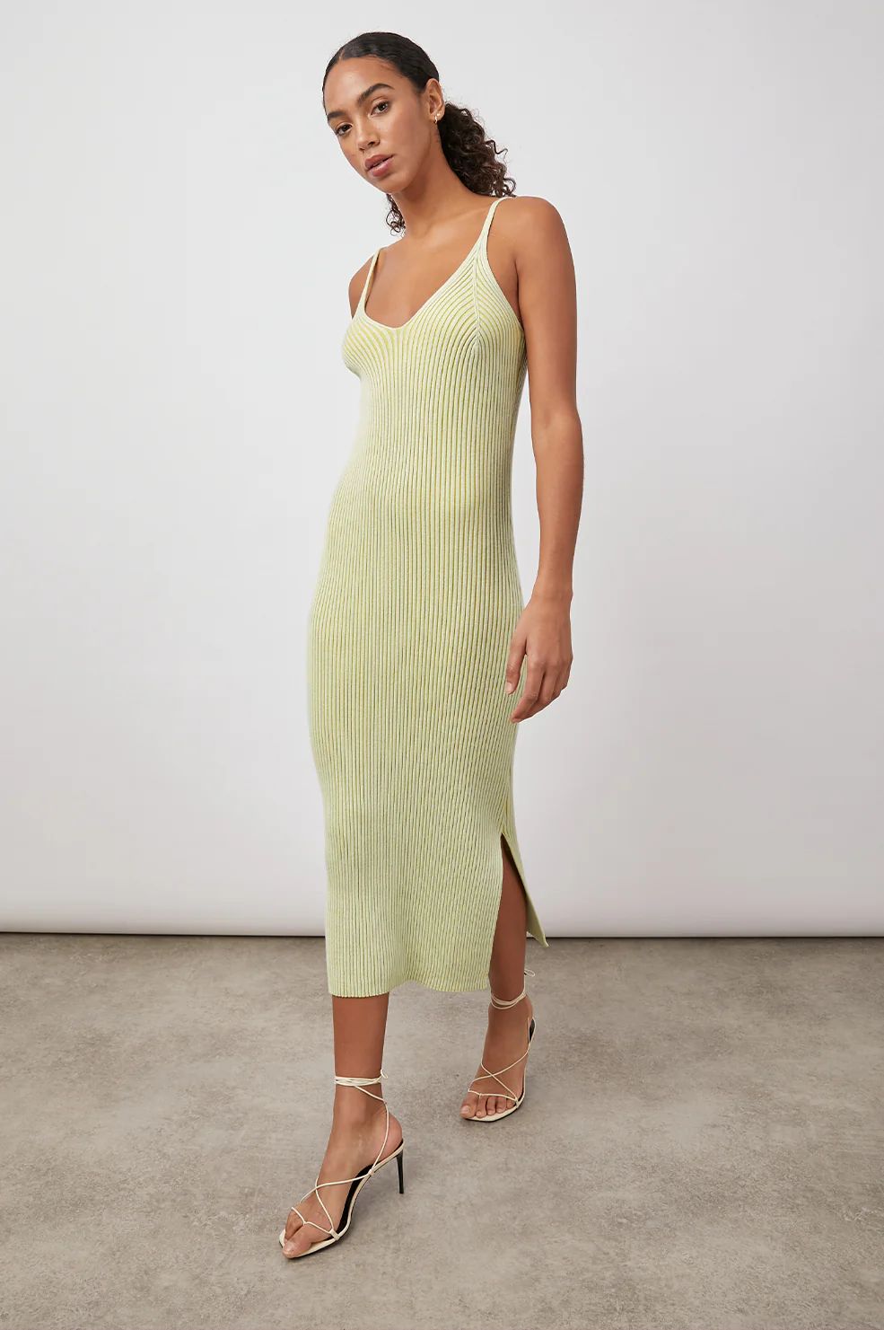 SHELBY DRESS - AGAVE RIBBED | Rails