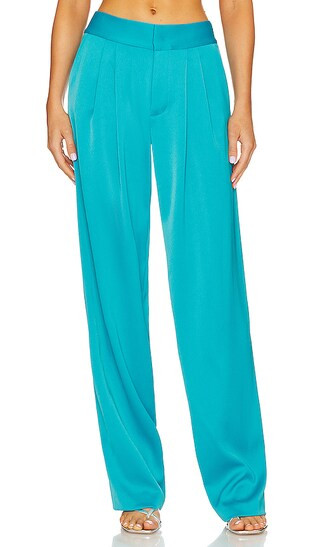Atia High Waisted Double Pleat Suit Pants in Ocean Floor | Revolve Clothing (Global)