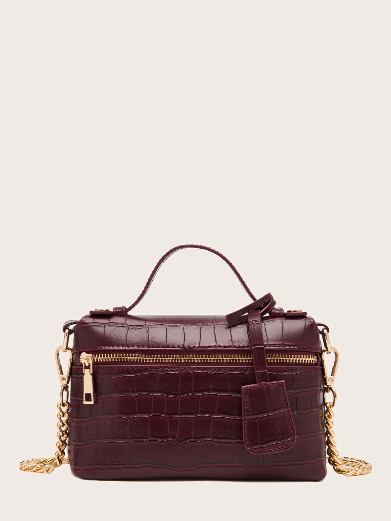 1pc PU Material Stone Texture, Ostrich Texture, Snake Texture Simple Elegant Women Small Handbag Cosmetic Bag , Old Money | SHEIN