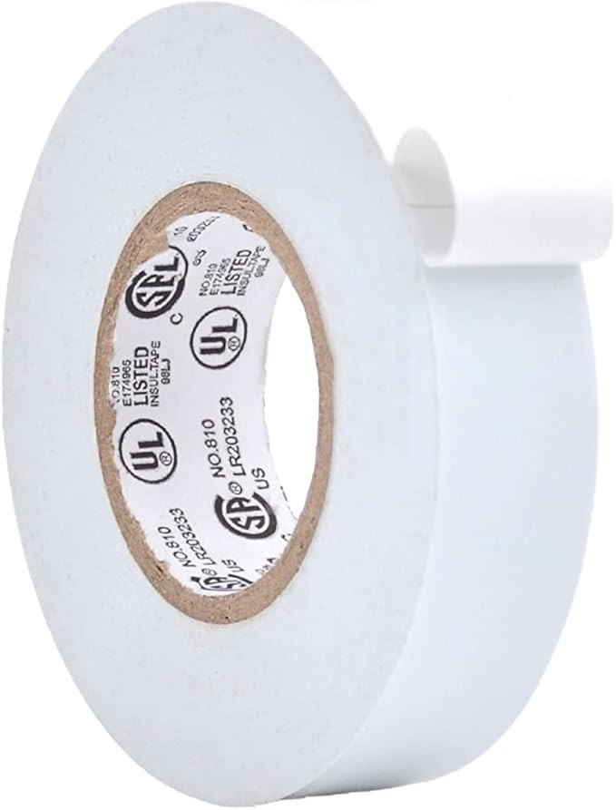 WOD ETC766 Professional Grade General Purpose White Electrical Tape UL/CSA Listed core. Vinyl Rub... | Amazon (US)