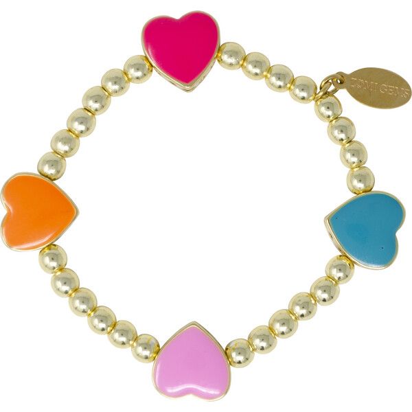 Stretchy Hearts Bracelet, Rainbow | Maisonette