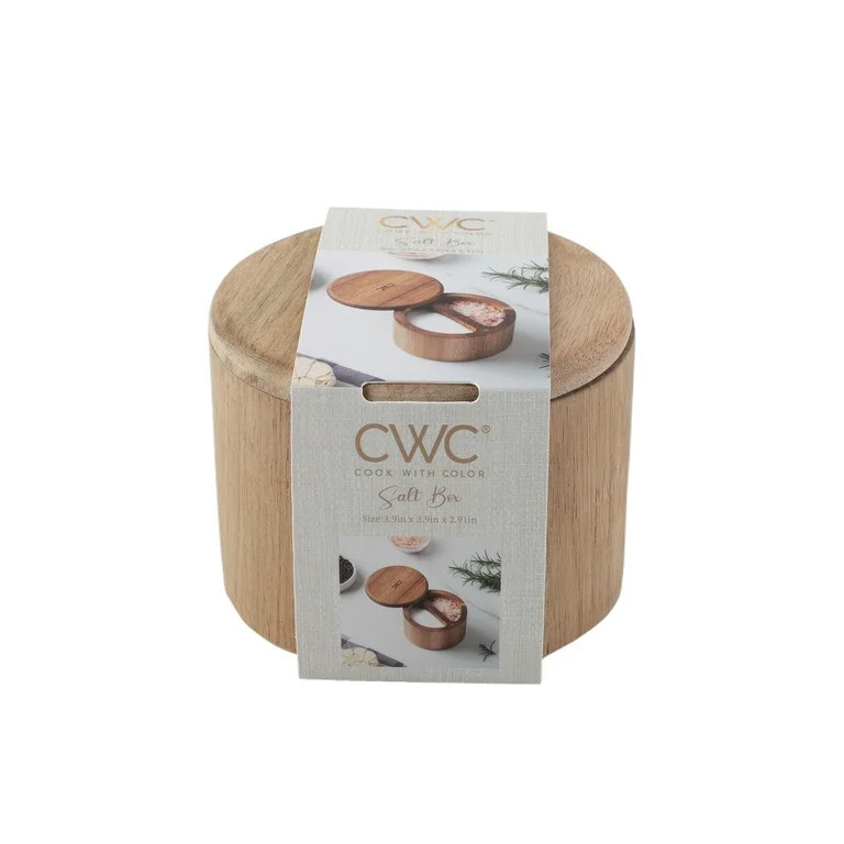 Cook with Color Acacia Wood Salt Cellar – Stylish & Functional | Walmart (US)