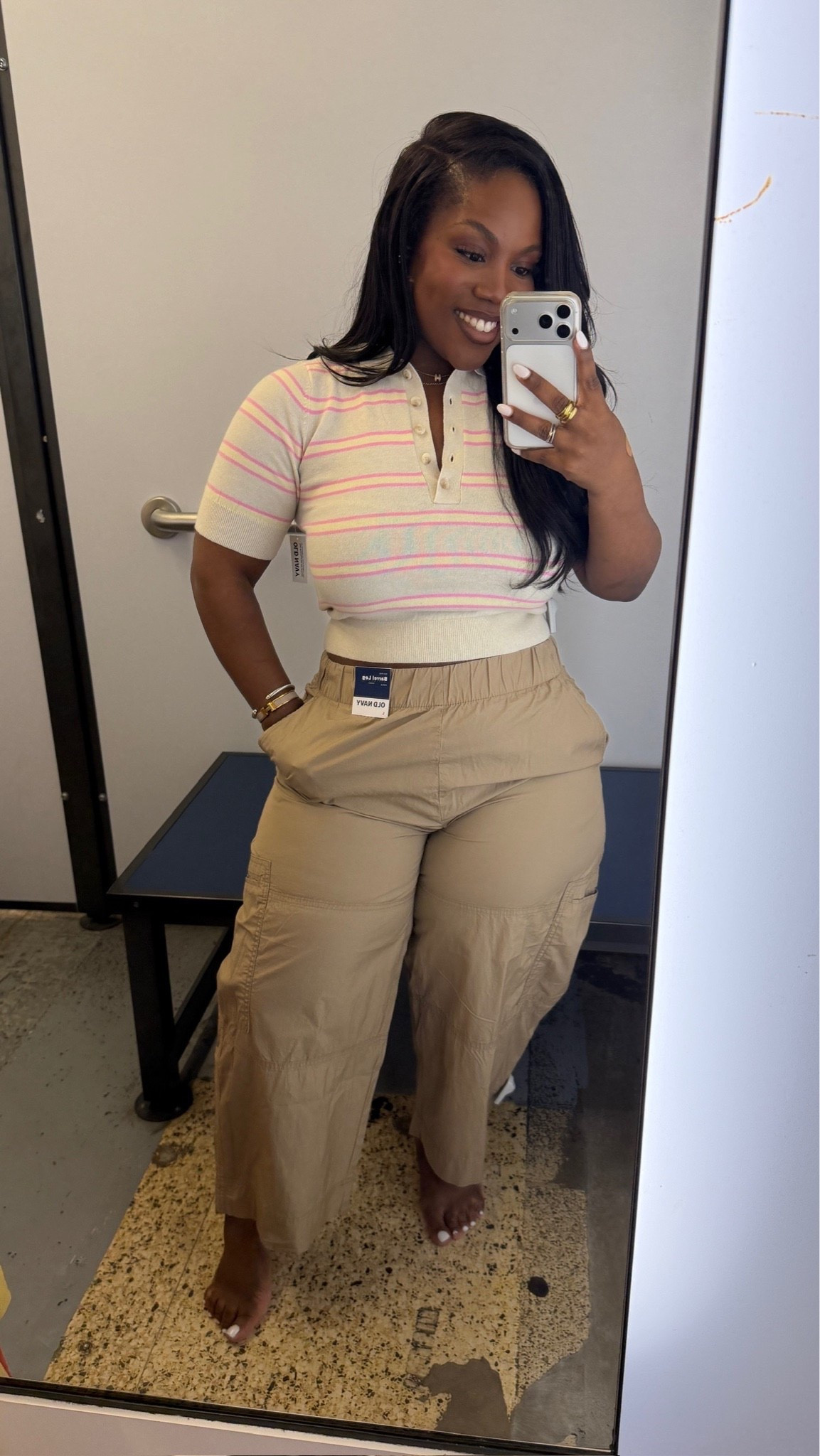 Spring outfits on sale at Old Navy 💕

Cargos are an extra 30% off right now! 

Top is no longer available in this color but there are 3 colors still available! 

Top: XS
Pants: L

#LTKMidsize #LTKSaleAlert #LTKootd