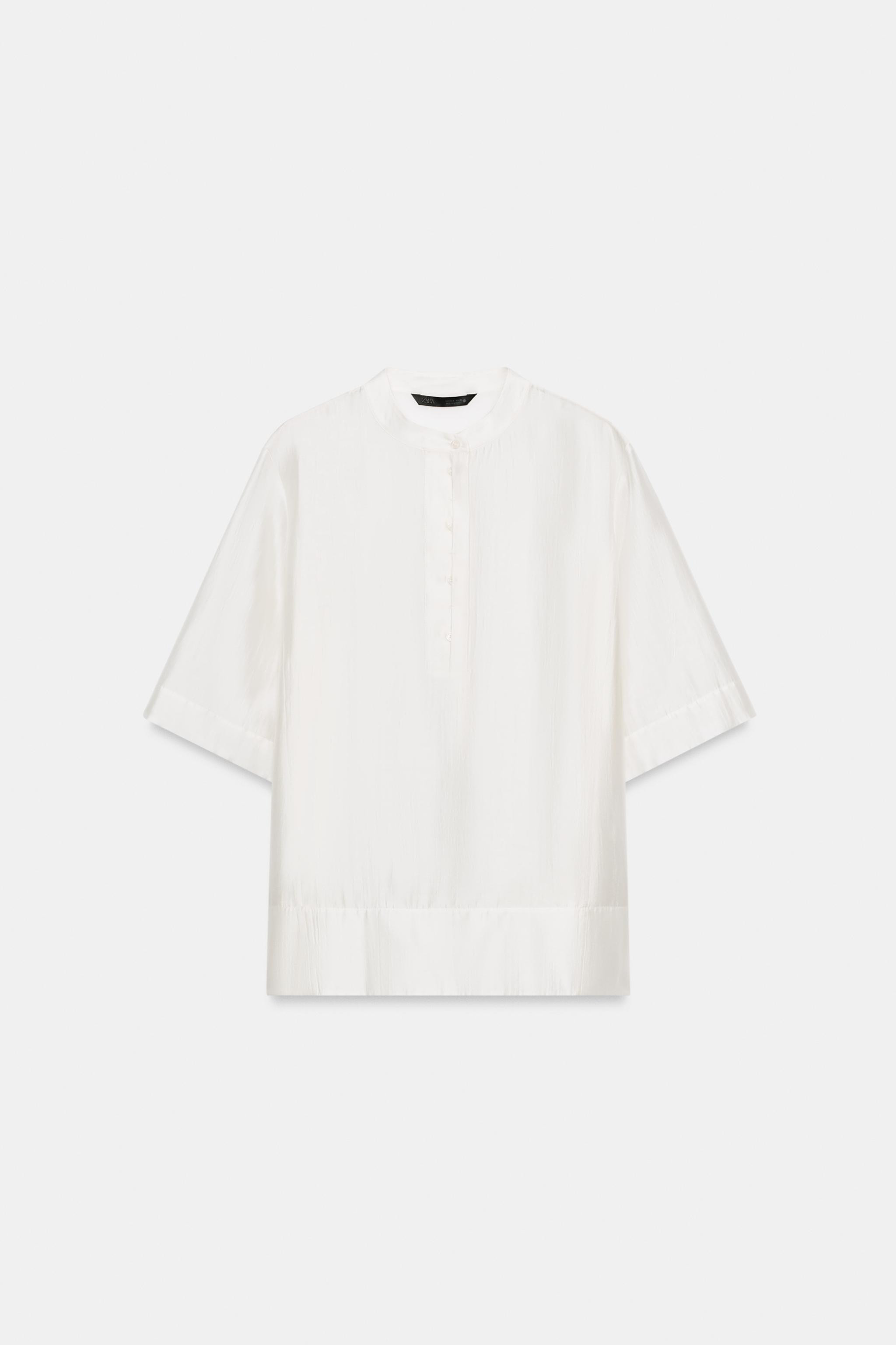 ZW COLLECTION SHORT SLEEVE FLOWY BLOUSE | Zara US