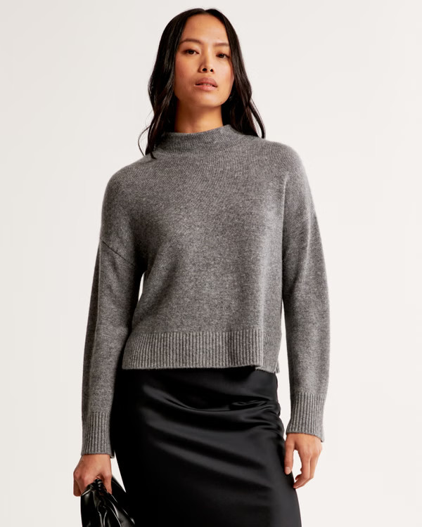 Women's Cashmere Mockneck Sweater | Women's Tops | Abercrombie.com | Abercrombie & Fitch (US)
