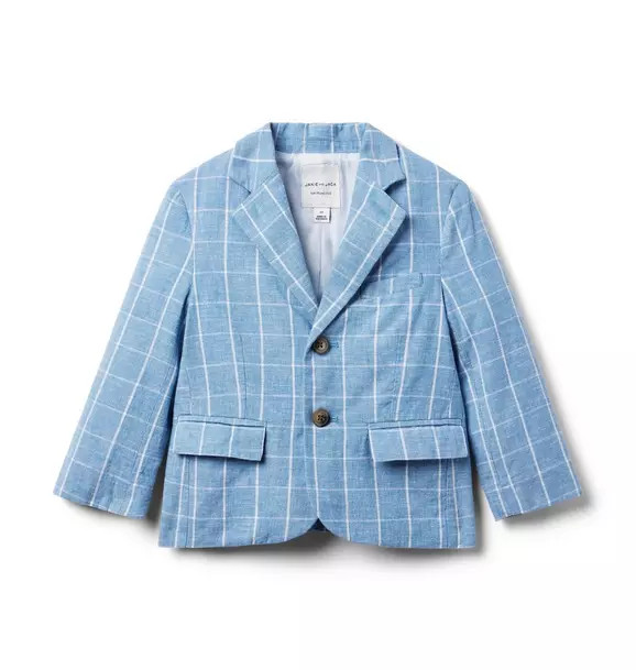 The Tattersall Linen-Cotton Blazer | Janie and Jack