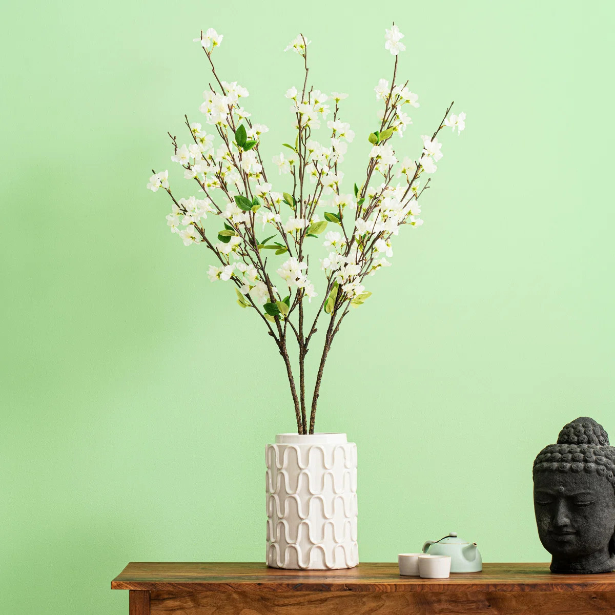 40" Artificial Cherry Blossom Spray (Set of 3) | Wayfair North America