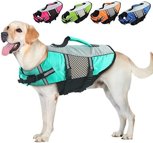 COUNER Dog Life Jacket, Lightweight Dog Life Vest with Reflective Stripes, Adjustable Dog Life Pr... | Amazon (US)