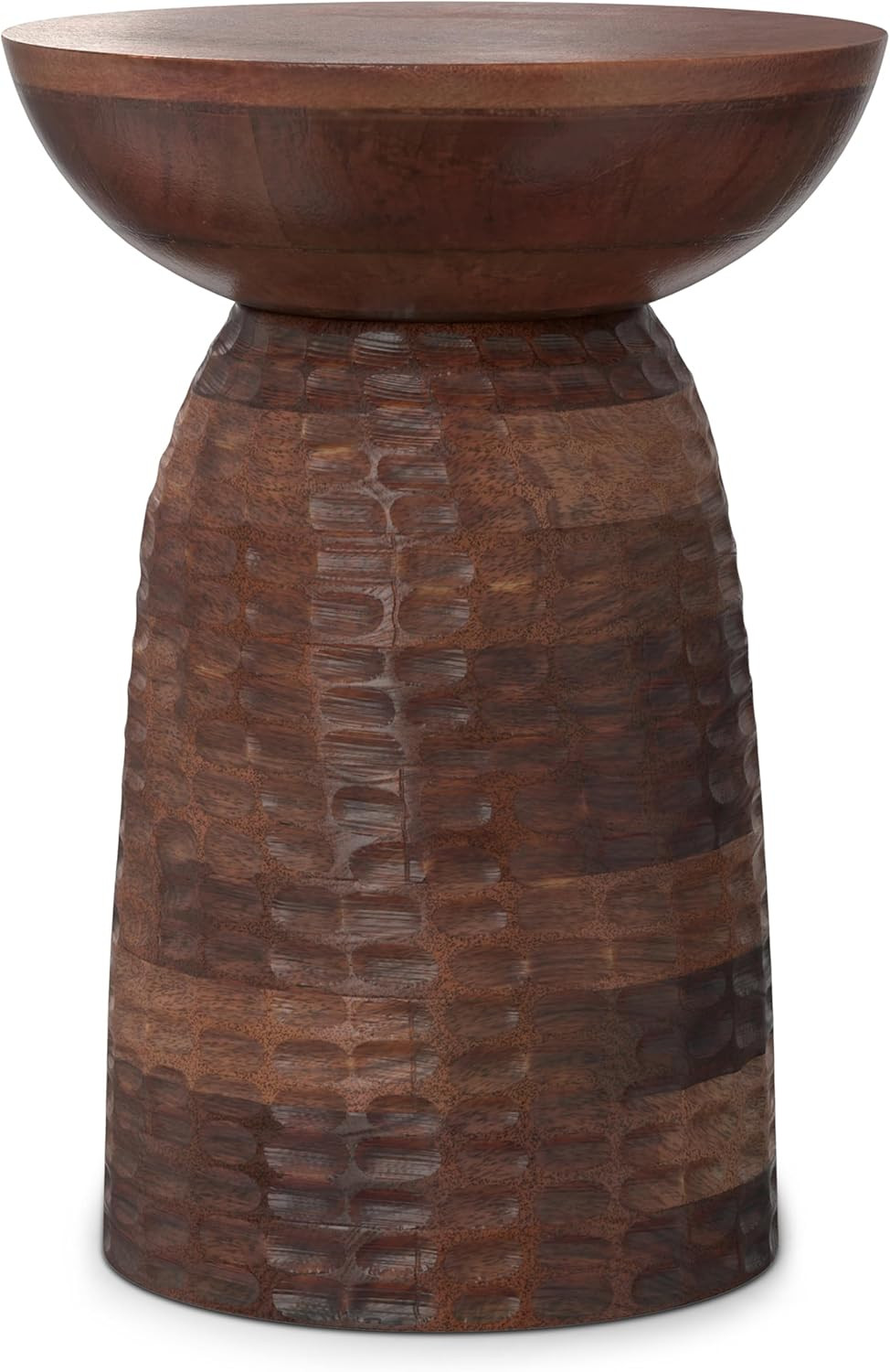 SIMPLIHOME Boyd - Mesa decorativa de madera maciza de mango de 13 pulgadas de ancho, redonda, con... | Amazon (US)