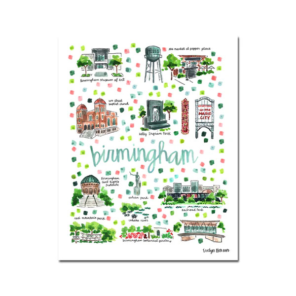 "Birmingham, AL" Fine Art Print | Evelyn Henson
