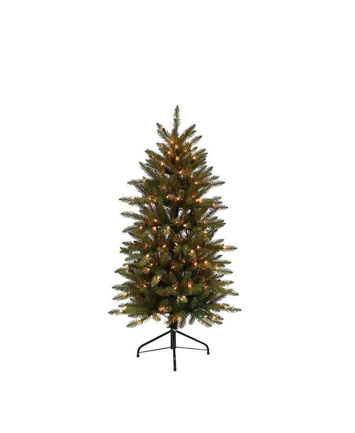 Puleo International 4.5 ft. Pre-lit Franklin Fir Pencil Artificial Christmas Tree 150 UL listed C... | Macys (US)
