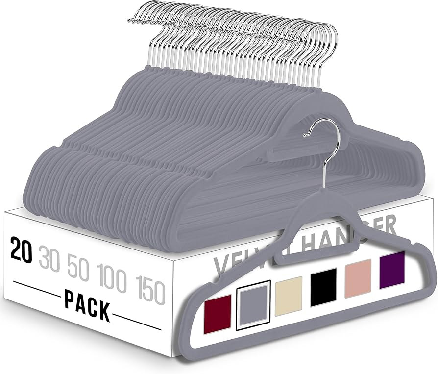 Utopia Home - Premium Non-Slip Velvet Hangers - Non-Slip and Durable Velvet Hangers with Tie Hold... | Amazon (DE)