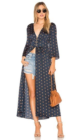 Free People Alexa Duster in Navy | Revolve Clothing