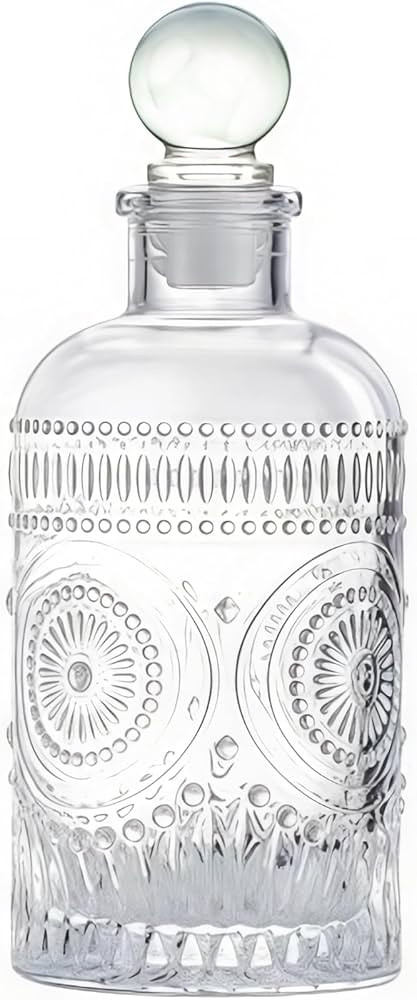 Mini Whiskey Decanter with Glass Ball Stopper, Empty Clear Diffuser Bottles,Vintage Small Decorat... | Amazon (US)