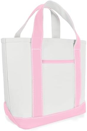DALIX 14" Mini Small Cotton Canvas Party Favor Wedding Gift Tote Bag in Pink | Amazon (US)