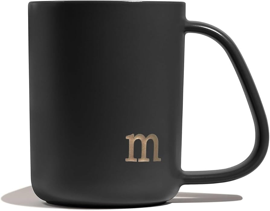 COLLECTIVE HOME - Ergonomic Handle Ceramic Mug, 15 oz Personalized Coffee Cup with Golden Initial... | Amazon (US)