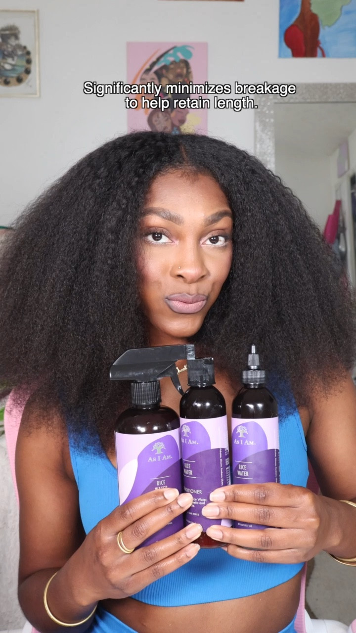 If you’re on a length retention journey, I highly recommend incorporating the @AsIAm Rice Water Collection into your wash day routine! 💜

Rice water is known for promoting hair growth & retaining hair length but it also maintains a healthy scalp and improves the overall vitality of my hair. I use this collection on wash day to reset the pH of my scalp and strength my hair from root to tip.

Rice Water Benefits:
- Contains antioxidants that are known to be hair growth agents.
- Significantly minimizes breakage to help retain length.
- Maintains healthy scalp by balancing pH levels and reducing build-up.
- Promotes elasticity, increases volume & reduces frizz.
- Reduces shedding and supports overall hair  vitality. 

You can shop products on my LTK. 🔗 in bio 
.
.
.
#hairtips #naturalhair #hairgrowth #haircare #hairroutine 

#LTKstyletip #LTKVideo #LTKbeauty