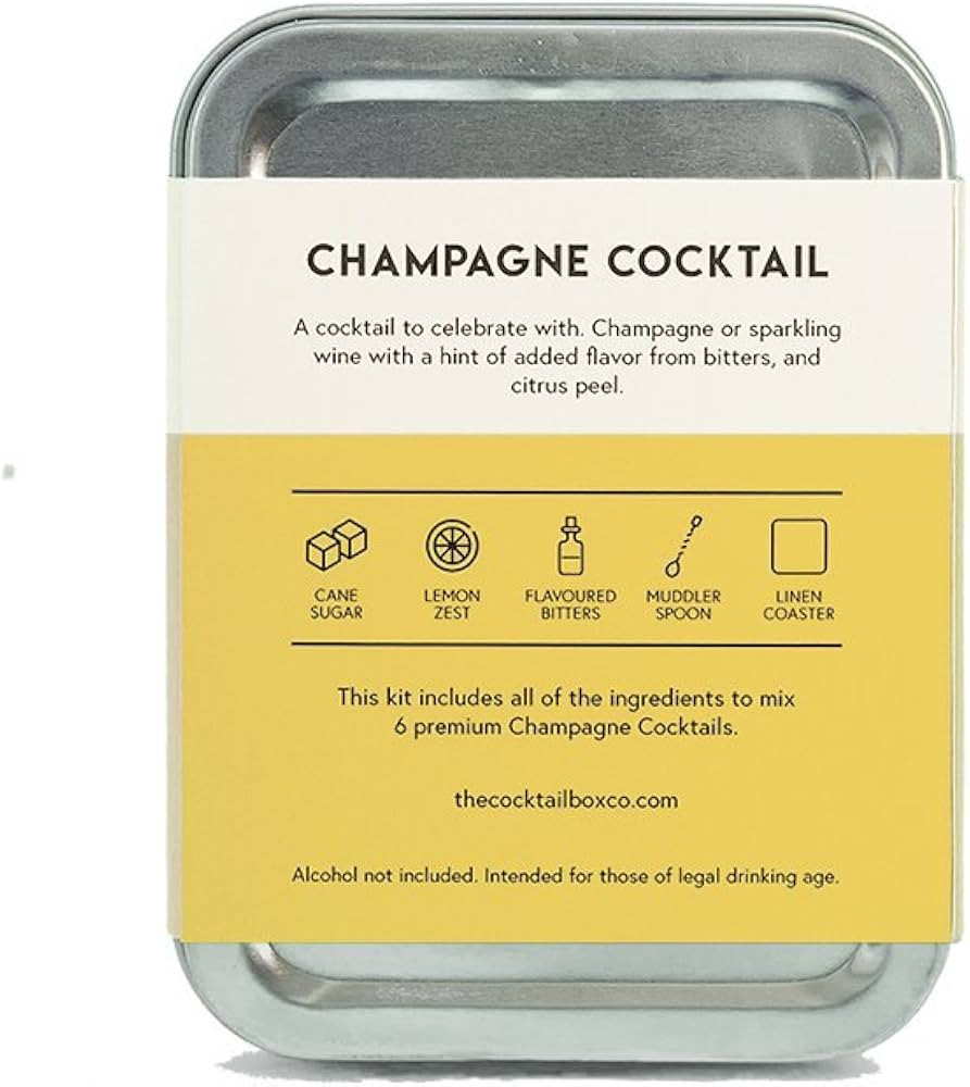 The Cocktail Box Co. Champagne Cocktail Kit - Premium Cocktail Kits - Make Hand Crafted Cocktails. Great Gifts for Him or Her Cocktail Lovers (1 Kit) | Amazon (US)