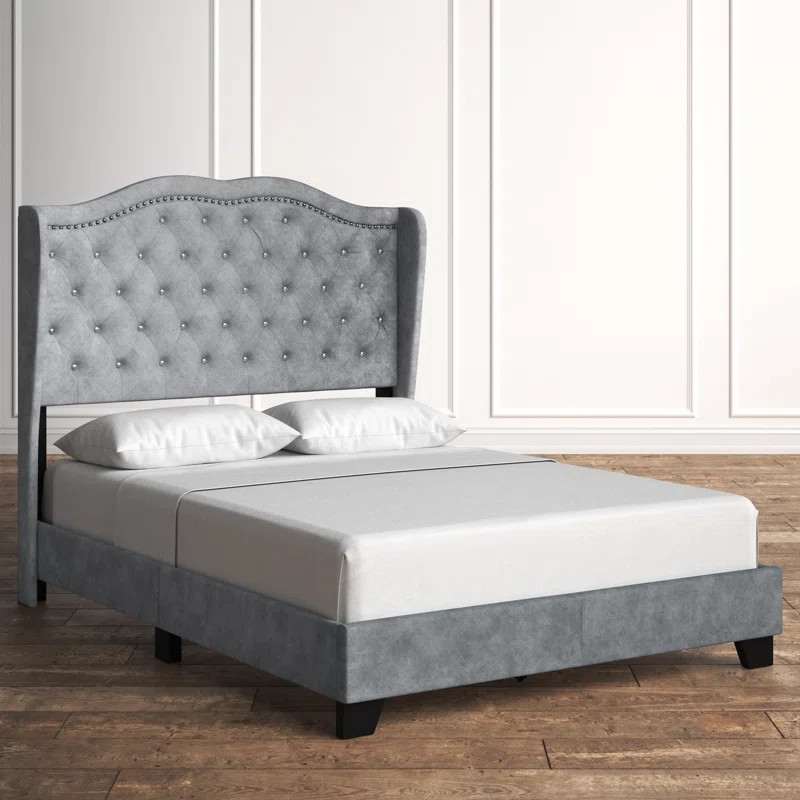 Tess Upholstered Wingback Bed | Wayfair North America