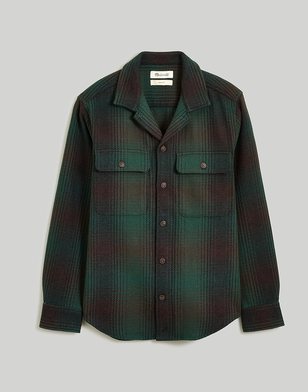 Brushed Easy Shirt-Jacket in Italian Fabric | Madewell