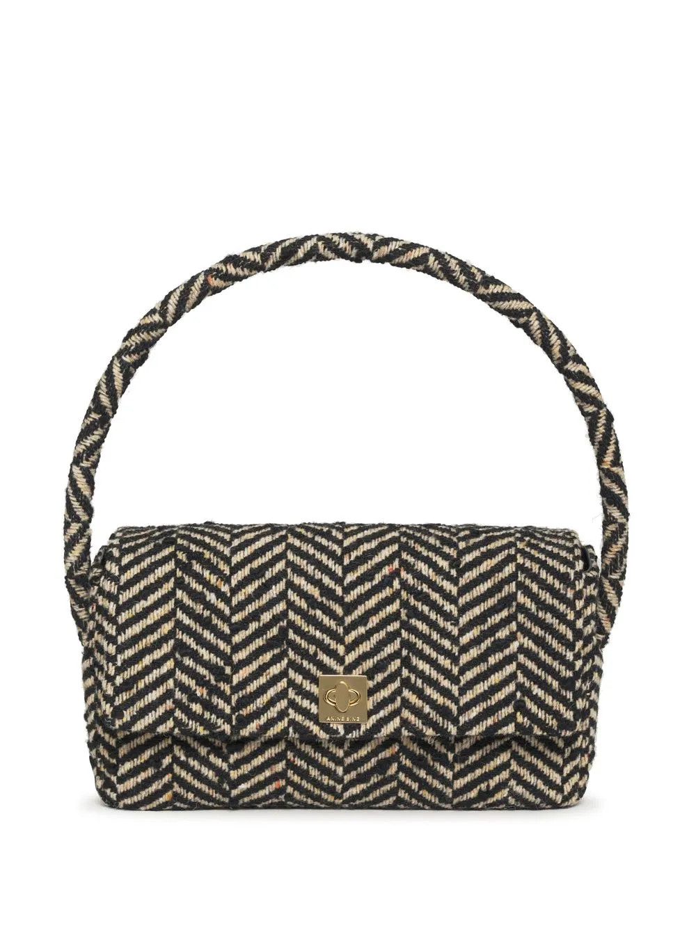 ANINE BING Nico Striped Shoulder Bag - Farfetch | Farfetch Global