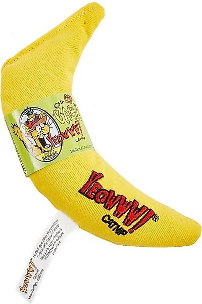 Yeowww! Catnip Yellow Banana Cat Toy | Chewy.com