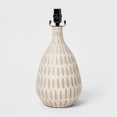 Large Retro Pattern Ceramic Table Lamp Base Gray - Project 62™ | Target