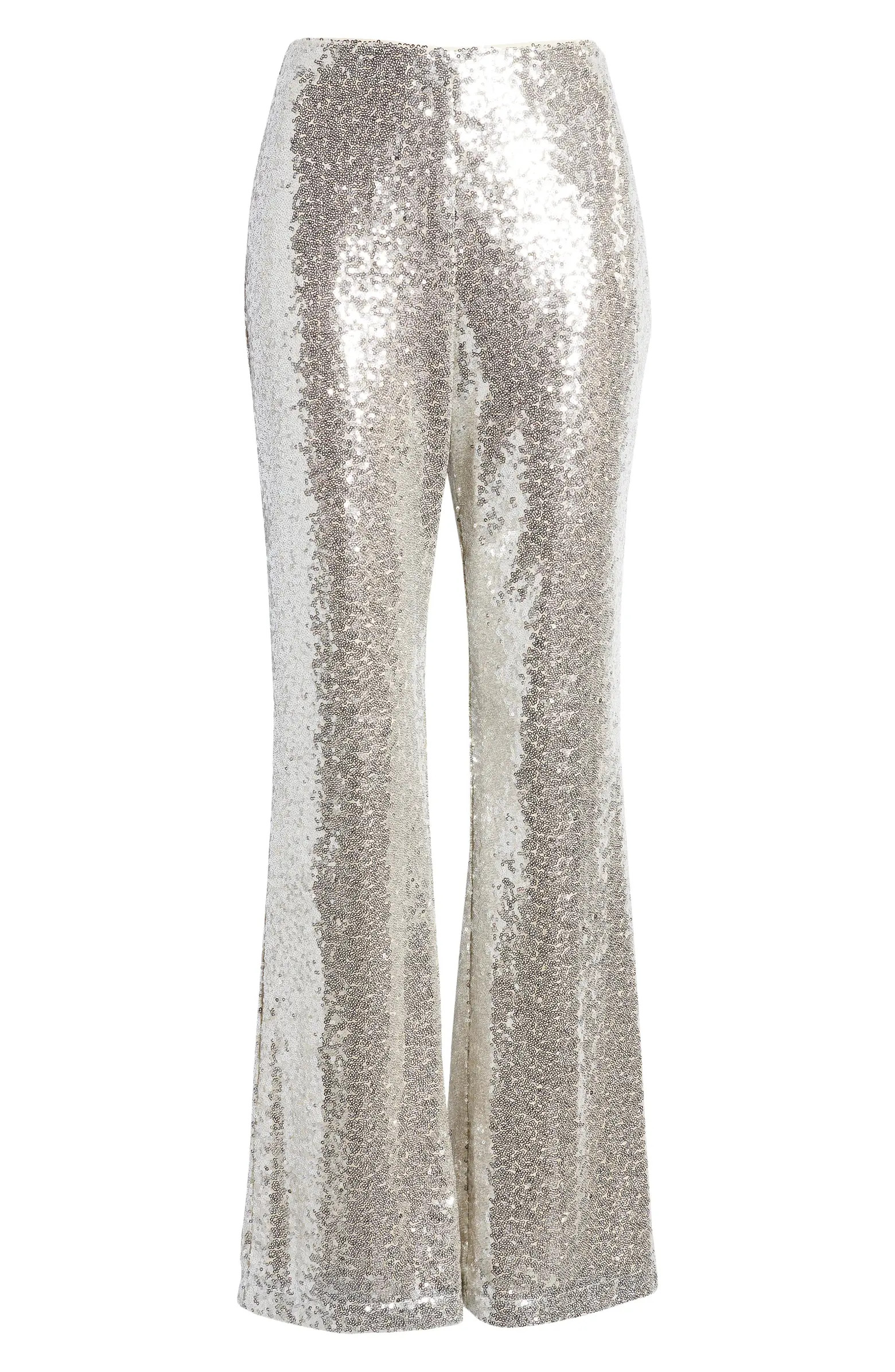Sequin Flare Leg Pants | Nordstrom