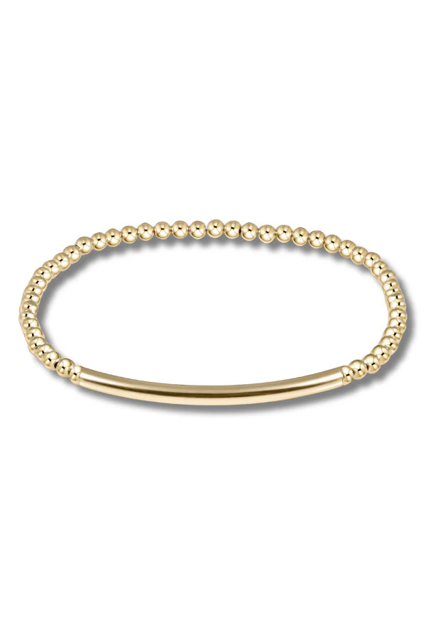 Bliss Bar Smooth Bead Bracelet - Gold 3MM | E-Newton | The Willow Tree