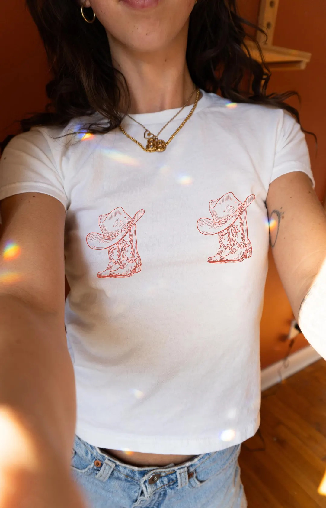 Cowboy Boots Nips Baby Tee Nashville Bachelorette Baby Tee Last Rodeo Shirt Cowgirl Themed Bachel... | Etsy (US)