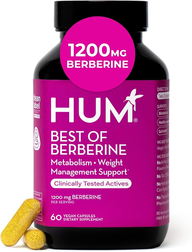 HUM Best of Berberine Supplement 1200mg, Pure Potency for Metabolic Wellness, Gut Health, Pure Be... | Amazon (US)
