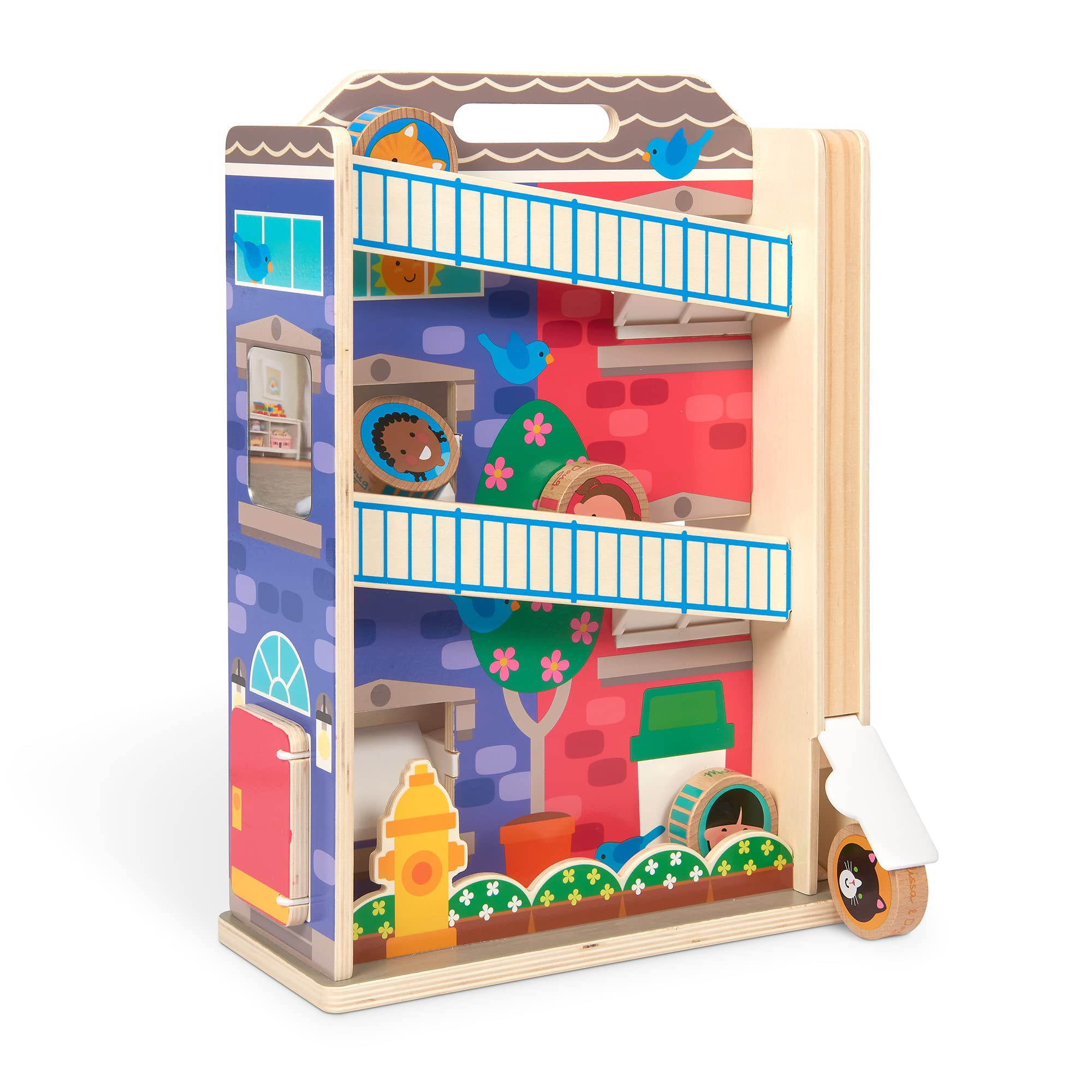 Melissa & Doug GO Tots Wooden Town House Tumble with 6 Disks - FSC Certified | Amazon (US)