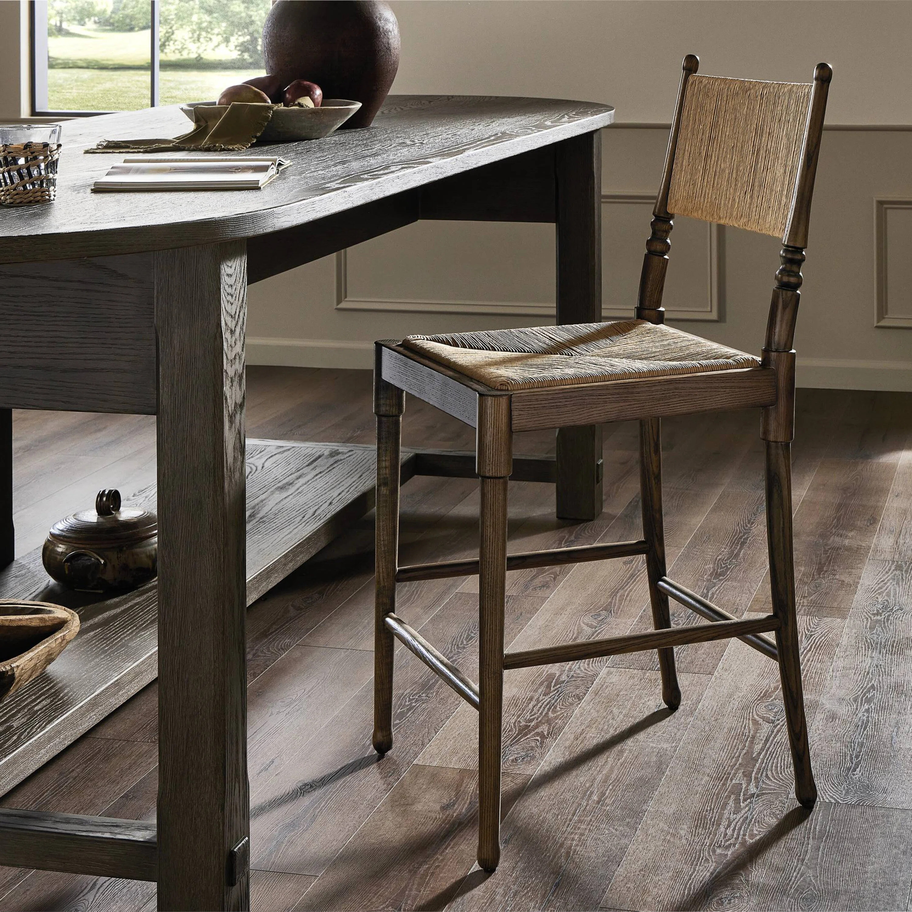 Fayth Stool-Antique Walnut | Wayfair North America