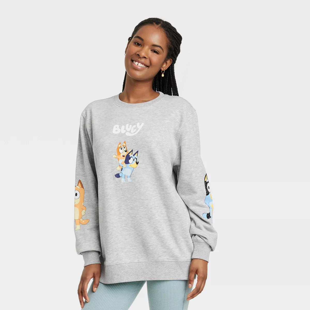Women's Bluey Graphic Sweatshirt - Gray | Target