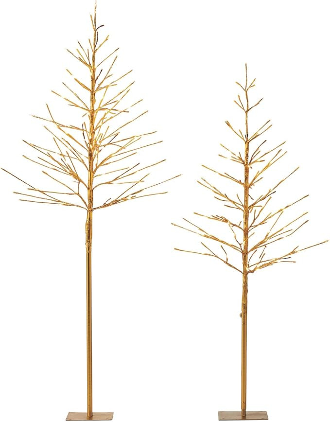 NOMA Pre-Lit LED Light Up Golden Trees Set | Outdoor Christmas Lawn Decoration | 4’ & 5’ Ft. ... | Amazon (US)