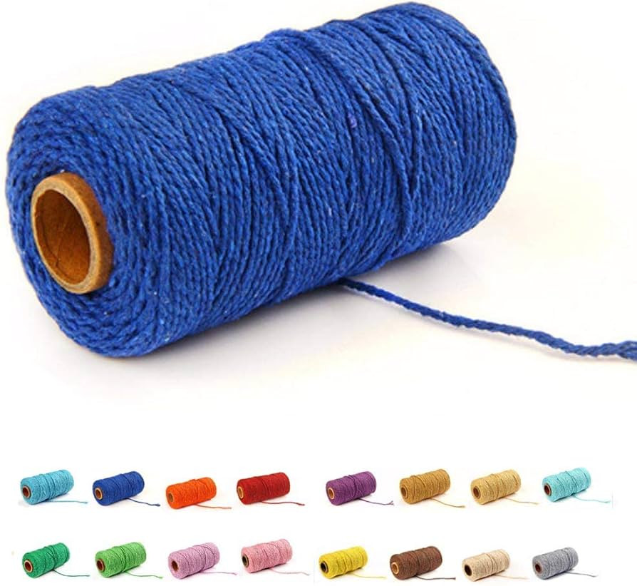 flipped (109 Yards/1.5mm/35 Colors Optional) Cotton Baker Twine DIY Craft Macramé Natural Cotton... | Amazon (US)