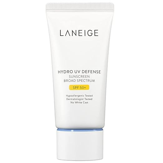 LANEIGE Hydro UV Defense Sunscreen SPF 50+: Hypoallergenic & Dermatologist-Tested Korean Broad Sp... | Amazon (US)