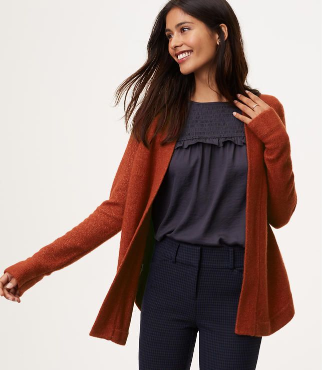 Shirttail Open Cardigan | LOFT