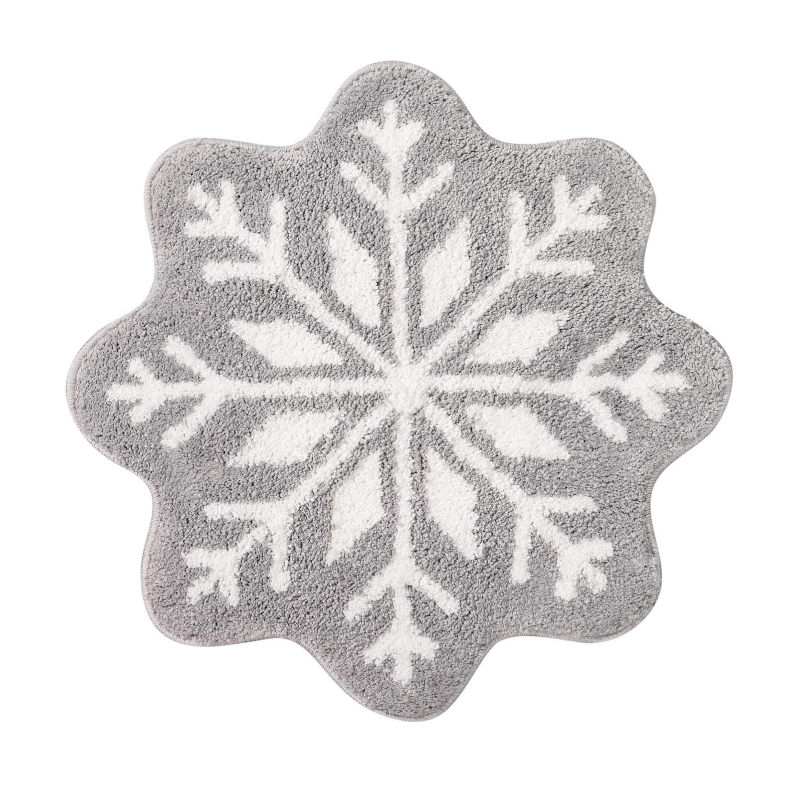 Winter Christmas Snowflake Bathroom Rug Snowflake Bath Mat Non Slip Washable Rugs Welcome Decorat... | Walmart (US)