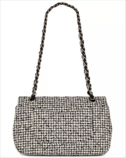 FWRD Renew Chanel Crochet Shoulder Bag in White