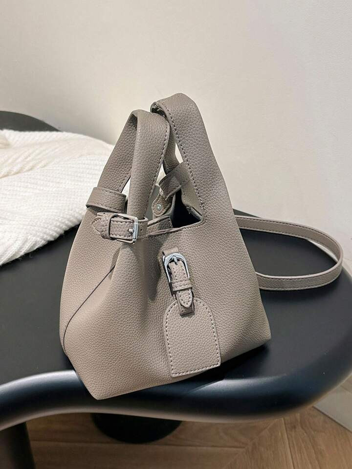 Casual & Simple & Fashionable Pu Leather Shoulder/ Crossbody/ Hand-Held Tote Bag With Inner Pocke... | SHEIN