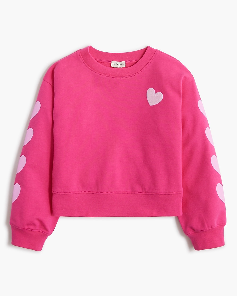 Girls' heart-sleeve sweatshirt | J.Crew Factory