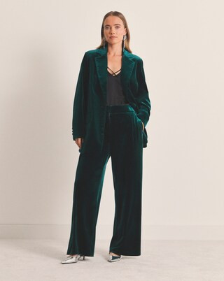 Simply Be Velvet Wide Leg Trouser | Simply Be | Simply Be (UK)