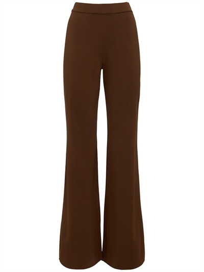 The Andamane - Gaia flared viscose jersey pants - Brown | Luisaviaroma | Luisaviaroma