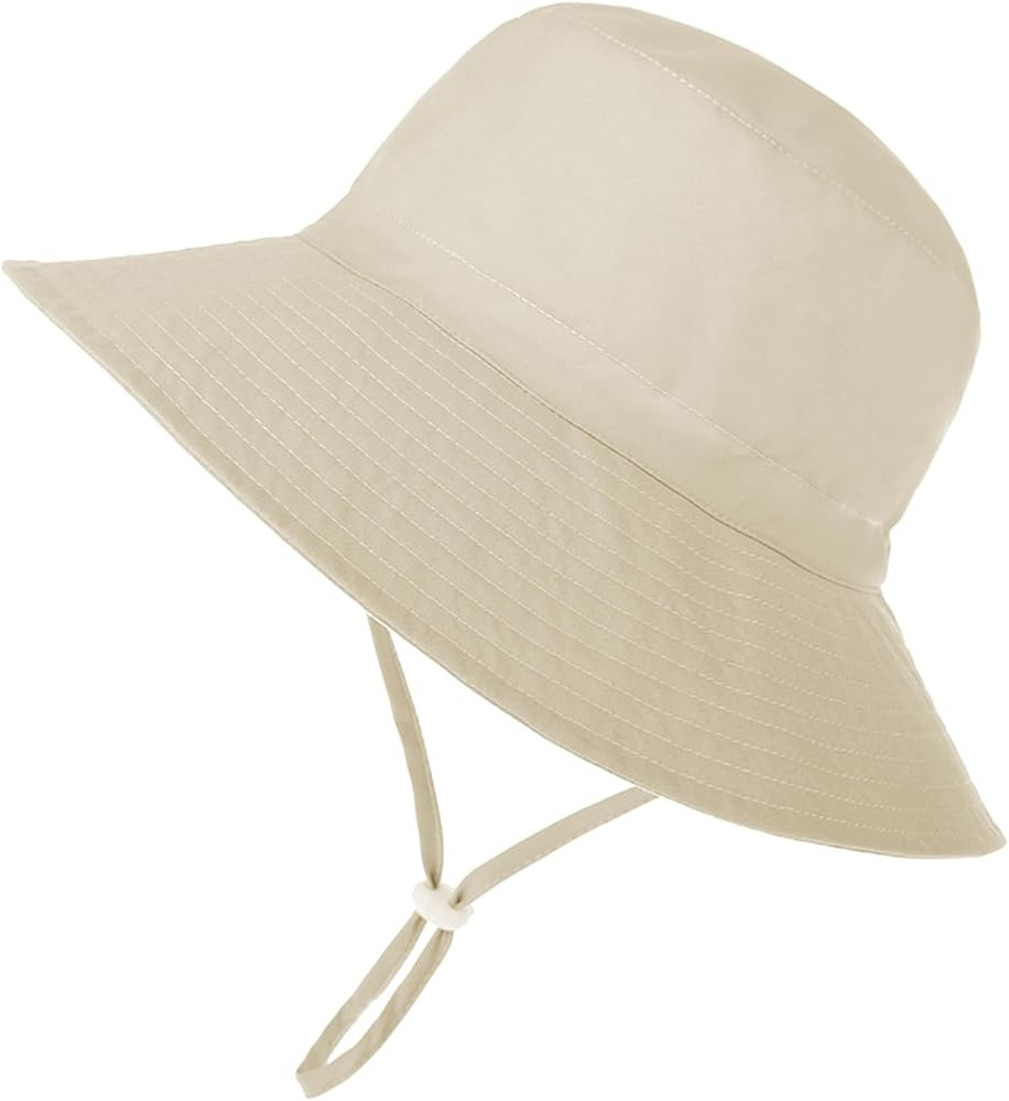 Baby Sun Hat Adjustable Cap Toddler Beach Summer Smile Face Hats UPF 50+ for Baby Girl Boy | Amazon (US)