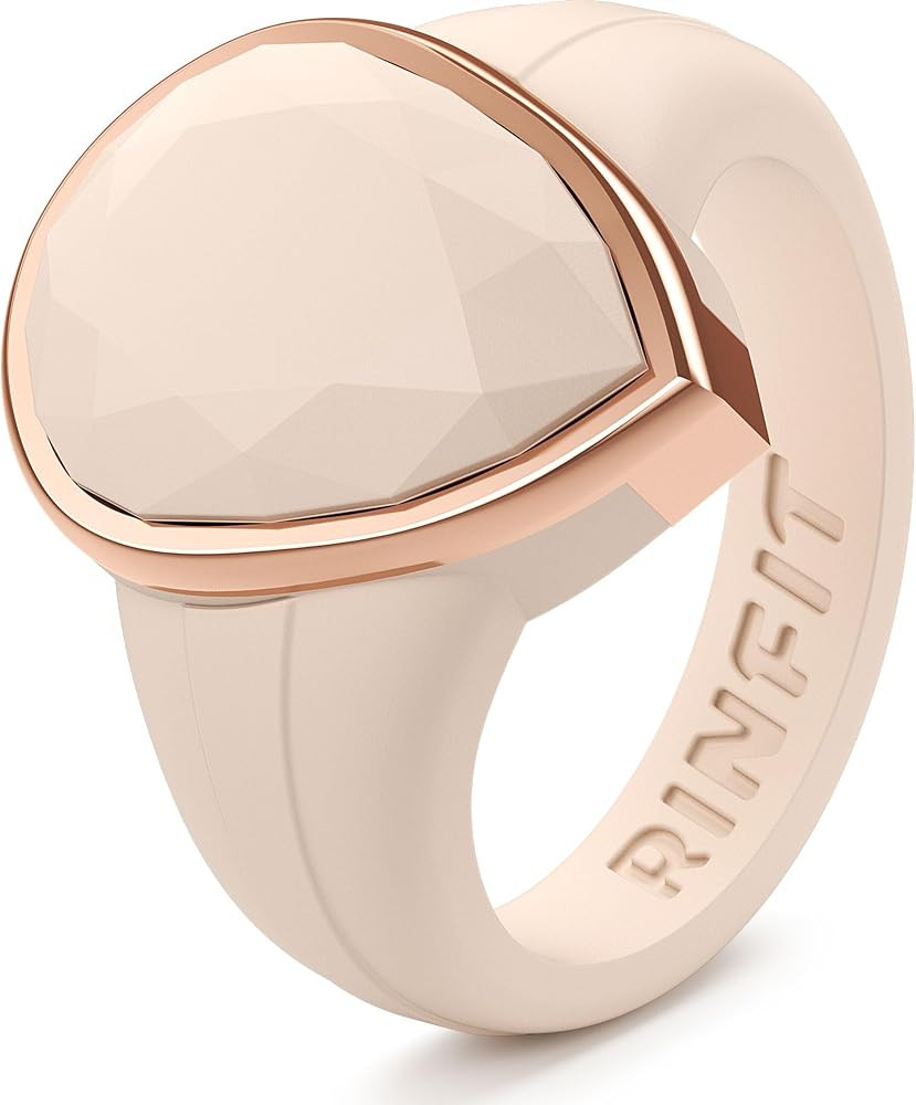 Rinfit Women's Silicone Rings - Engagement or Promise Rings for Her - Oversized Pear Silicone Wed... | Amazon (US)