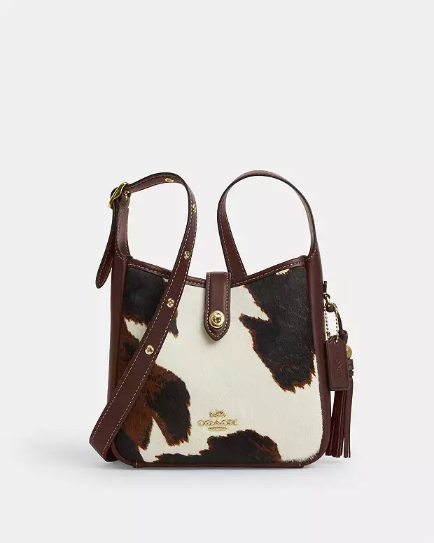 Hadley Mini Crossbody Bag With Cow Print And Tassel | Coach Outlet US