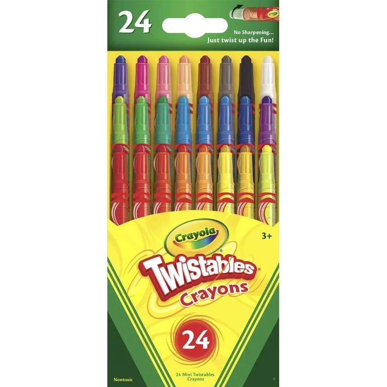 Crayola Twistables Mini Crayon Set, 24 Ct, Back to School Supplies, Multi-Color | Walmart (US)