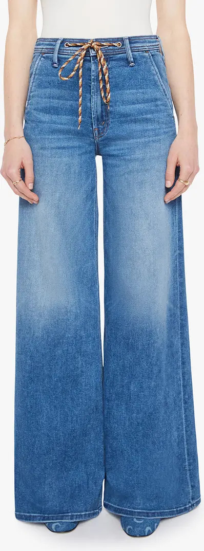 MOTHER The Drawn Undercover Prep Sneak Wide Leg Jeans | Nordstrom | Nordstrom