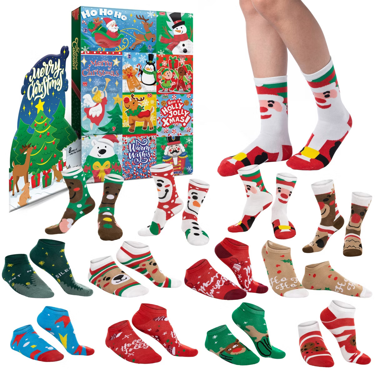 Joyfy 2025 Christmas Advent Calendar – 12 Days of Cozy Holiday Socks for Women Count Down to Ch... | Target